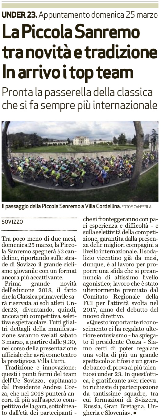 Il Giornale Di Vicenza 6 Febbraio 2018